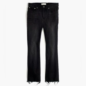 Madewell Cali Demi-Boot Jeans Berkeley Black Chewed Hem | Size 26